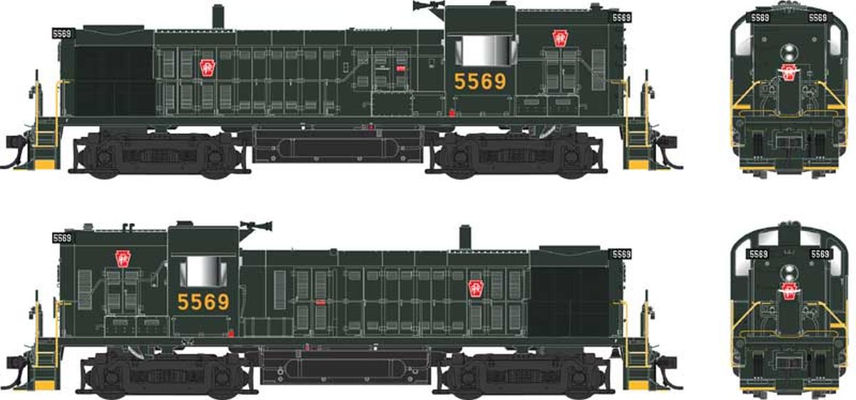 Bowser HO Pennsylvania Railroad #5569 DCC/Sound Alco RS-3 Hammerhead Diesel